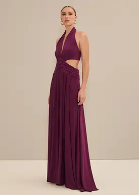Vestido Longo Decote Frente Unica