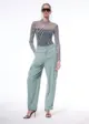 Calça Cargo Detalhe Barra