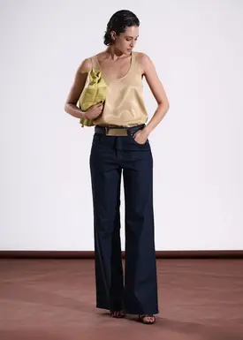 Calca Jeans Semi Flare