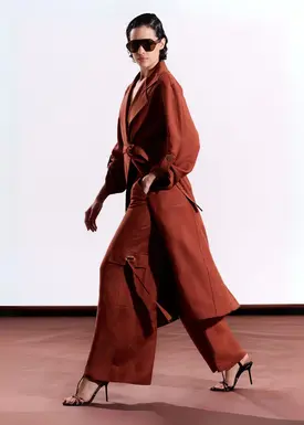 Trenchcoat Midi Com Faixa