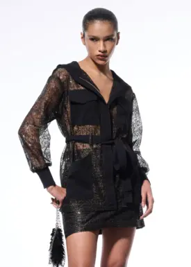 Parka em Tule com Faixa