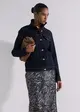 Jaqueta Jeans Acinturada