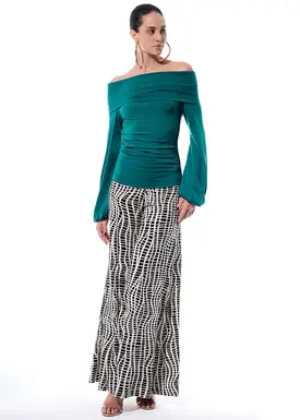 Blusa Manga Longa Ombro