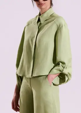 Camisa Cropped Prega Costas