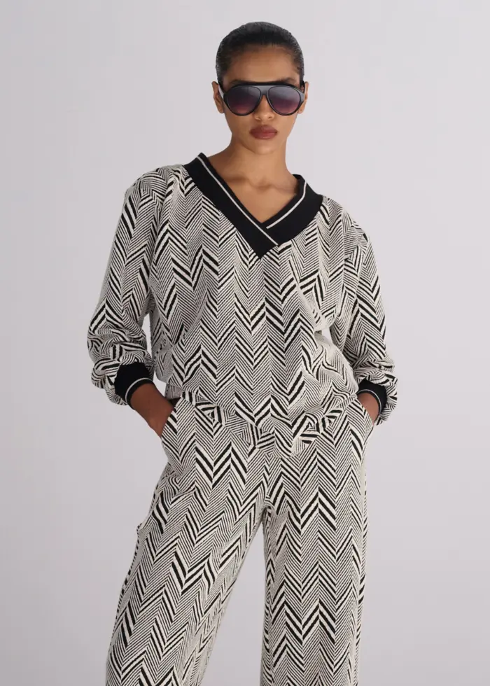 Blusa Detalhe Retilinea Listras