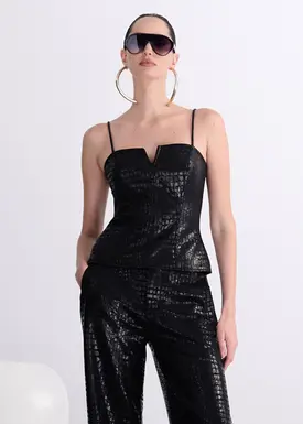 Blusa Acinturada Croco