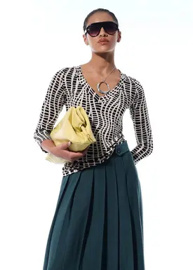 Blusa Estampada Croco