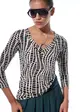 Blusa Estampada Croco