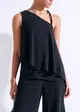 Blusa Assimetrica Bordado Alça