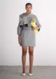 Vestido Curto Micro Xadrez com Cinto