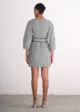 Vestido Curto Micro Xadrez com Cinto