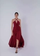 Vestido Longo Alça Bordada