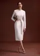 Vestido Midi Com Cinto Pespontado