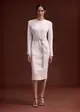 Vestido Midi Com Cinto Pespontado