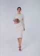 Vestido Midi Com Cinto Pespontado