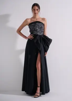 Vestido Longo com Laço