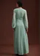 Vestido Longo com Faixa Saia Cascata