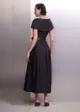 Vestido Longo Plissado Com Cinto