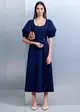 Vestido Midi Manga Bufante