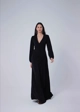 Vestido Longo Mangas e Decote em "V"