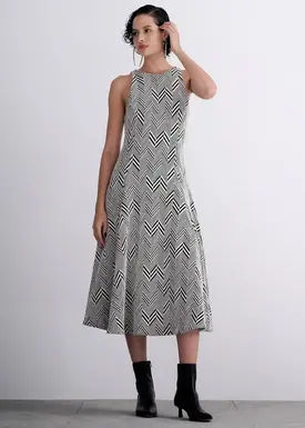 Vestido Chevron Decote Canoa