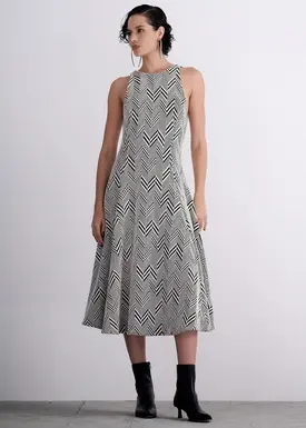 Vestido Chevron Decote Canoa
