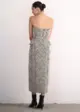 Vestido Chevron Midi com Cinto