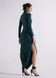 Vestido Assimétrico Bordado Ilusion