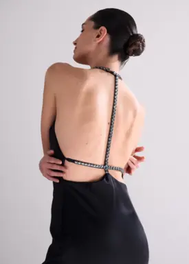 Vestido Longo Bordado Costas