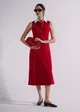 Vestido Midi Com Gola Removível