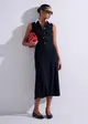 Vestido Midi Com Gola Removível