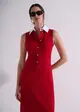 Vestido Midi Com Gola Removível