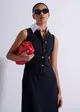 Vestido Midi Com Gola Removível