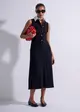Vestido Midi Com Gola Removível
