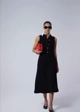 Vestido Midi Com Gola Removível