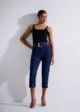 Calça Capri com Ziper Laterais