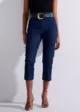 Calça Capri com Ziper Laterais