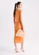 Vestido Midi Detalhe Franzido