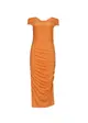 Vestido Midi Detalhe Franzido