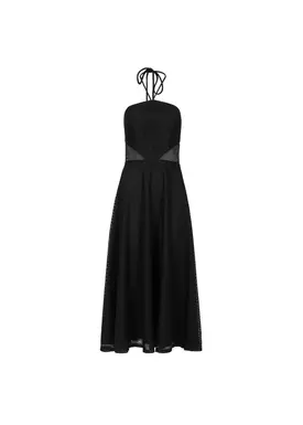 Vestido Longo Crochê Amarração