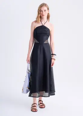 Vestido Longo Crochê Amarração