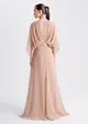 Vestido Longo Cintura Bordado Pedraria