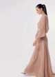 Vestido Longo Cintura Bordado Pedraria