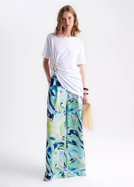 Calça Pantalona Sati Printed