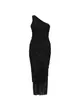 Vestido Midi Drapeado C/ Recortes