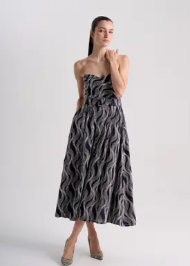 Vestido Midi C/ Cinto sem Alça