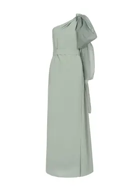 Vestido Longo Ombro So C/ Laço