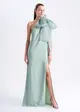Vestido Longo Ombro So C/ Laço
