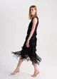 Vestido Tule Midi Franjas
