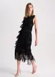 Vestido Tule Midi Franjas